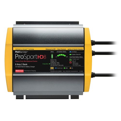 Cargador de batería de 2 bancos - ProMariner ProSportHD 8 Gen 4 - 8 Amp