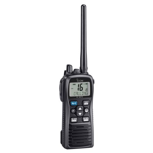 Radio Icom M73 PLUS Marina Portátil VHF 6W con Cancelación Activa de Ruido y Grabación de Voz