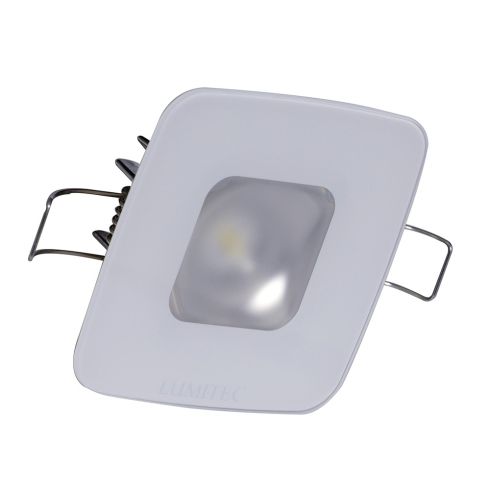 Foco empotrable cuadrado Mirage de Lumitec - Atenuación de luz blanca cálida - Alto CRI - Carcasa de vidrio - Sin bisel