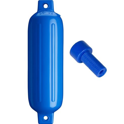 Polyform G-3 Twin Eye Fender 5.5" x 19" - Blue w/Air Adapter | G-3-BLUE