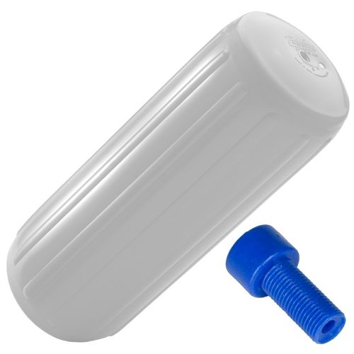 Polyform HTM-3 Hole Through Middle Fender 10.5" x 27" - White w/Air Adapter | HTM-3-WHITE
