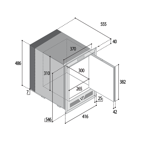 Vitrifrigo IMHYDIXN1 Máquina de hielo - Acero inoxidable - 0.8 Cu.ft Vitrifrigo IMHYDIXN1 Máquina de hielo - Acero inoxidable - 0.8 Cu.ft