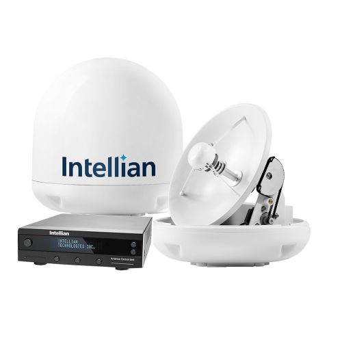 Sistema Lineal Intellian i3 con Antena Parabólica de 14,6" (37 cm) y LNB Dual Universal