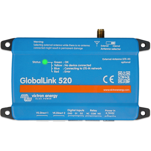 Dispositivo de Monitoreo Remoto Victron GlobalLink 520 4G LTE-M con Tarjeta SIM Prepaga de 5 años Utiliza AT&T y T-Mobile