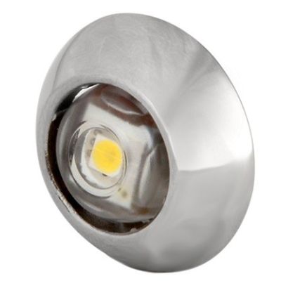 Exuma Courtesy Light - Polished Stainless Housing - White Light