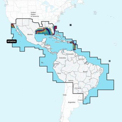 Carta Navionics Platinum+ NPSA004L - México, Caribe a Brasil
