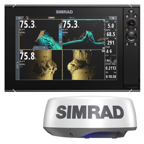 Simrad NSS12 evo3S Combo Multi-Function Chartplotter/Fishfinder Radar Bundle HALO20+ - No HDMI Video Outport | 000-15555-002