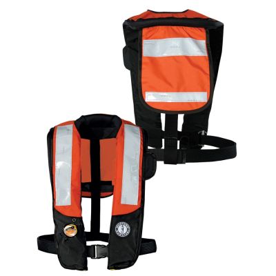 Mustang HIT Inflatable PFD w / SOLAS Reflective Tape - Orange / Black - Automatic / Manual | MD3183T2-33-0-101