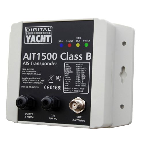 Transpondedor Digital Yacht AIT1500 AIS Clase B NMEA 0183 Antena GPS Interna