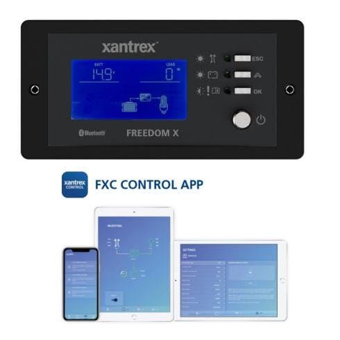 Control remoto Xantrex 808-0817-02 con cable de 25' y Bluetooth para inversores Freedom X y XC