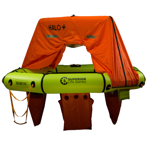 Halo+ Vacuum Sealed Liferaft - 8 Person - w/ Canopy
