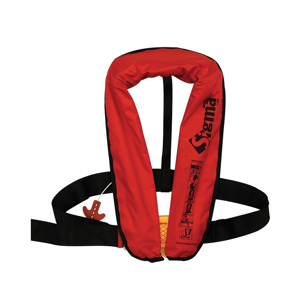 Gilet De Sauvetage Automatique Lalizas Sigma 170N – Noir – ISO 12402-3 – Taille Unisexe