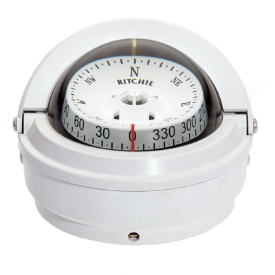 S-87W Ritchie Navigation Voyager Brújula - Montaje en Superficie - Blanco