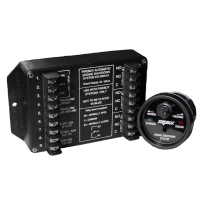Fireboy ES-5000-01 - Apagado de Motor Xintex - 5 Circuitos con Relés de 20 A - Pantalla Redonda