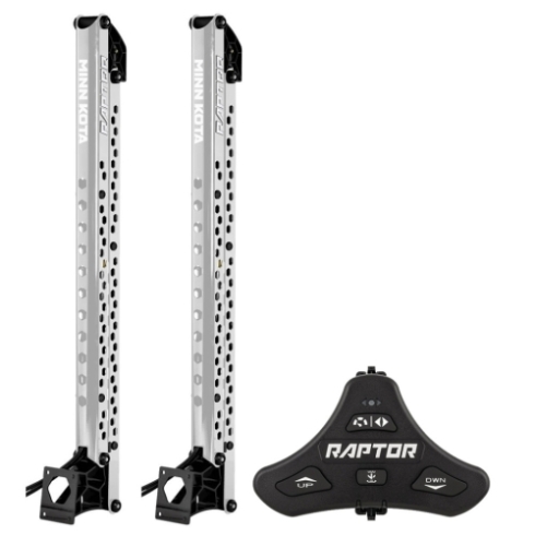 Minn Kota Raptor Bundle Pair - 10' Silver Shallow Water Anchors w/Active Anchoring & Footswitch Included Minn Kota Raptor Bundle Pair - 10' Silver Shallow Water Anchors w/Active Anchoring & Footswitch Included