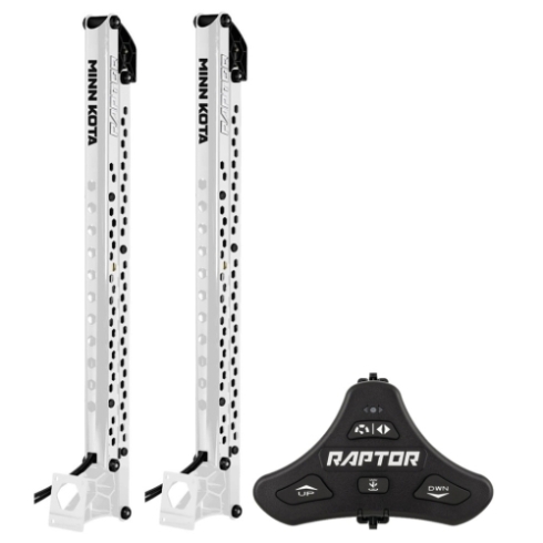 Minn Kota Raptor Bundle Pair - 10' White Shallow Water Anchors w/Active Anchoring & Footswitch Included Minn Kota Raptor Bundle Pair - 10' White Shallow Water Anchors w/Active Anchoring & Footswitch Included