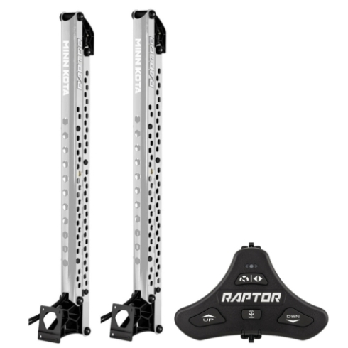 Minn Kota Raptor Bundle Pair - 8' Silver Shallow Water Anchors w/Active Anchoring & Footswitch Included Minn Kota Raptor Bundle Pair - 8' Silver Shallow Water Anchors w/Active Anchoring & Footswitch Included
