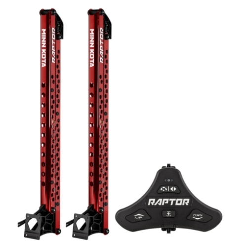 Minn Kota Raptor Bundle Pair - 8' Red Shallow Water Anchors w/Active Anchoring & Footswitch Included Minn Kota Raptor Bundle Pair - 8' Red Shallow Water Anchors w/Active Anchoring & Footswitch Included
