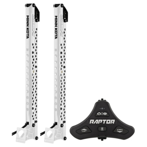 Minn Kota Raptor Bundle Pair - 8' White Shallow Water Anchors w/Active Anchoring & Footswitch Included Minn Kota Raptor Bundle Pair - 8' White Shallow Water Anchors w/Active Anchoring & Footswitch Included