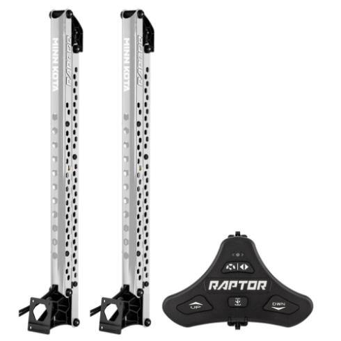 Minn Kota Raptor Bundle Pair - 8' Silver Shallow Water Anchors w/Footswitch Minn Kota Raptor Bundle Pair - 8' Silver Shallow Water Anchors w/Footswitch