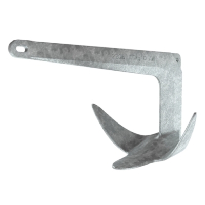 Ancla de Garra Lewmar de 22 LB - Acero Galvanizado de Alta Calidad
