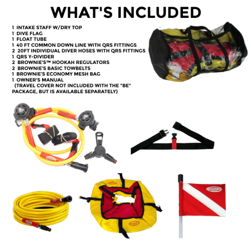 BROWNIE'S F285BE "Scout" Economy Floating Hookah, 2 Diver - Gas Engine BROWNIE'S F285BE "Scout" Economy Floating Hookah, 2 Diver - Gas Engine