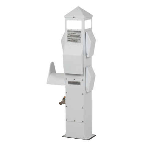 36″ Piling Mount Power Pedestal 50/30/20/1H2O/1HH/LED&P/DIRECT