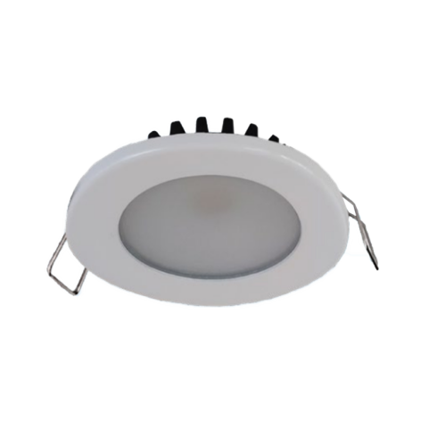 Mega LED - Sounio White Trim LED Downlight - 5W, 330 Lumens, 10-30V DC Mega LED - Sounio White Trim LED Downlight - 5W, 330 Lumens, 10-30V DC
