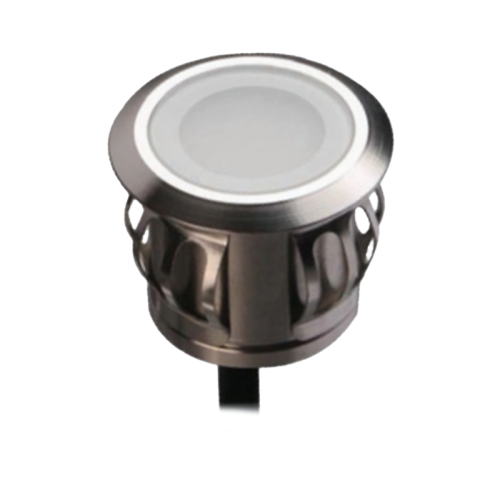 Mega LED - Toulon-RGB LED  (12V). Flush mounting. Stainless steel 316 housing. Mirror polished finish.