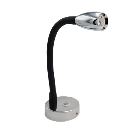 Mega LED - PELLA natural white 4000K, USB charging port. Touch dimmable. Surface mounting. Flexible black gooseneck.