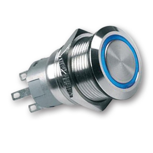 Mega LED - 19MM Push Button - IP67, 5A, Stainless Steel Mega LED - 19MM Push Button - IP67, 5A, Stainless Steel