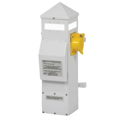 21″ Piling Mount Power Pedestal 30/20/LED&P/DIRECT