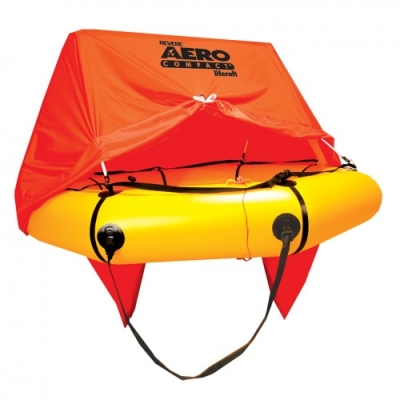 Revere Aero Compact Life Raft - 4 Person w/ Canopy & Standard Plus Kit