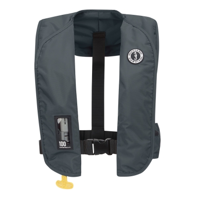 Chaleco PFD Inflable Mustang MIT 100 - Gris Almirante - Automático/Manual - MD2030-191-0-202