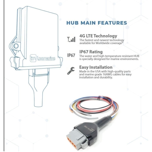 LOCMARINE Boat Monitoring and Security HUB LTE-10 LOCMARINE Boat Monitoring and Security HUB LTE-10