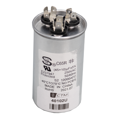 Capacitor CTM para Unidades de 10k Btu - 115V - 45+10 µF ± 5%