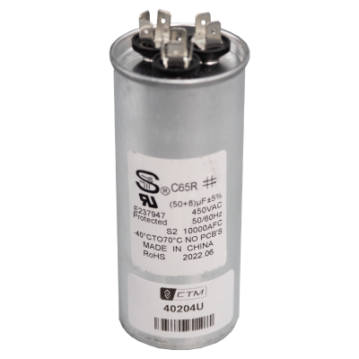 Capacitor CTM para Unidades de 24k a 36k Btu - 230V - 50+8 µF ± 5%