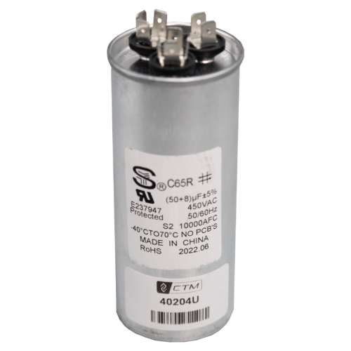 CTM Capacitor for 24k to 36k Btu's Units - 230V - 50+8 µF ± 5%