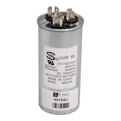 CTM Capacitor for 12k Btu's Units - 115V - 70+10 µF ± 5%