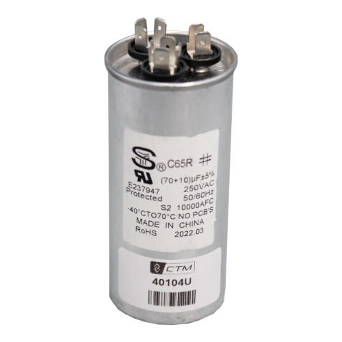CTM Capacitor for 12k Btu's Units - 115V - 70+10 µF ± 5%