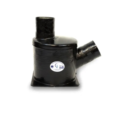 Centek Marine Vernalift- Side Angle In/Top Out Muffler, 6" I/O x 14.50" H X 16.17" Diameter, 280 HP Diesel, 440 HP Gas