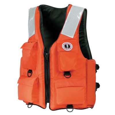 Chaleco Flotador de 4 Bolsillos Mustang - Naranja - Mediano