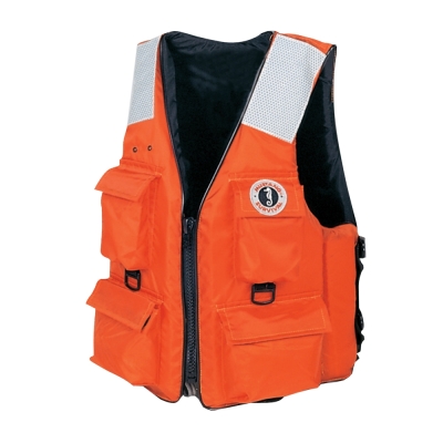 Chaleco Flotador de 4 Bolsillos Mustang - Naranja - XXL