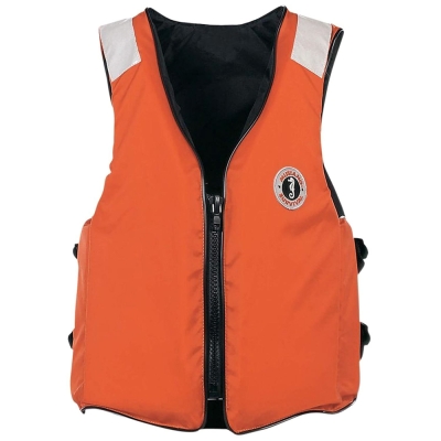 Chaleco Flotador Industrial Clásico Mustang con Cinta SOLAS - Naranja - Pequeño