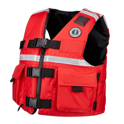 Chaleco SAR Mustang con Cinta Reflectante SOLAS - Rojo - XL
