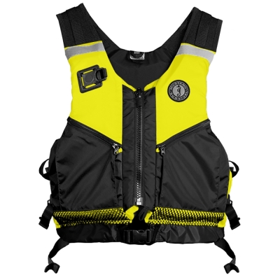Chaleco de Rescate Acuático Mustang Operations Support - Amarillo Fluorescente/Verde/Negro - Mediano/Grande