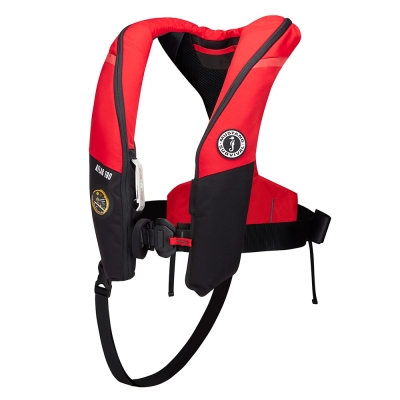 Mustang Atlas 190 DLX Open Ocean Inflatable PFD - Red/Black MD3195E1-123-0