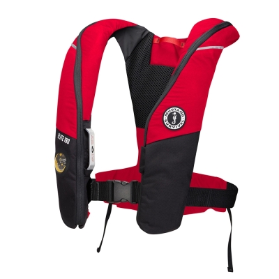 Chaleco Salvavidas Inflable de Alta Mar Mustang Elite 190 - Rojo/Negro