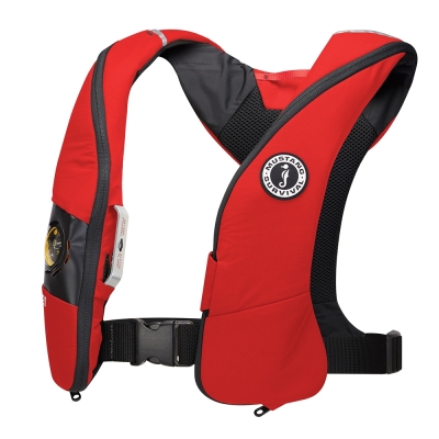 Chaleco Salvavidas Inflable Costero Mustang Elite 120 - Rojo