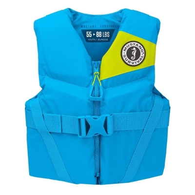 Chaleco Salvavidas de Espuma Mustang REV para Jóvenes - Azul Azur